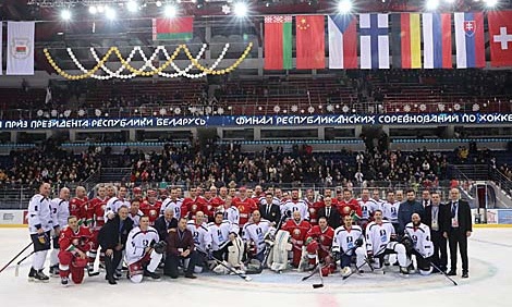 Belarus President Team beat IIHF Team 13:7