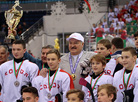 Alexander Lukashenko with Sokol