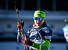 Irina Krivko in the sprint in Pokljuka