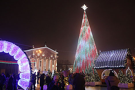 Pixel Christmas Tree in Gomel