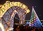 Belarus’ biggest Christmas tree in Oktyabrskaya Square