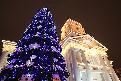 New Year lighting in Minsk