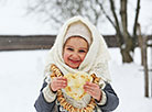 Vasilisa Kovalevskaya during Maslenitsa (Pancake Week) in Strochitsy