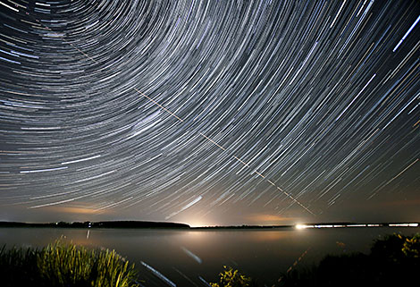 The Perseid meteor shower in August