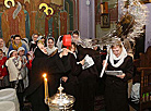 Orthodox believers came for consecrated water to the Convent of the Nativity of the Mother of God in Grodno