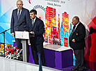 Belarus’ Sports and Tourism Minister Sergei Kovalchuk, Minsk Mayor Anatoly Sivak, First Vice President of the International Skating Union (ISU) Alexander Lakernik