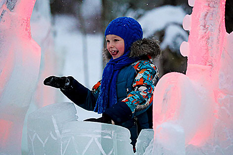 Ice Sculptures in Botanical Garden