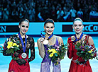 Alina Zagitova, Sofia Samodurova, Viveca Lindfors 