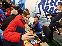 Autograph session with biathlon legends in Raubichi