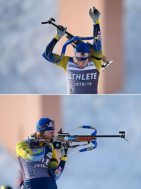 Olympic champion 2018 in relay Sebastian Samuelsson (Sweden) 