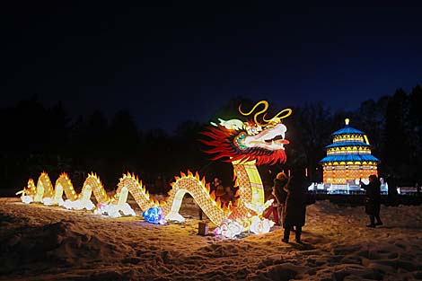 Lantern Festival in Botanical Garden in Minsk