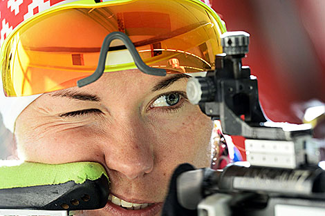 Nadezhda Skardino attends a practice session ahead of the Legends Race in Raubichi 