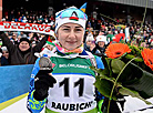 Iryna Kryuko wins IBU OECH Women Pursuit silver in Raubichi