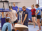 Belarusian trampolinists train in Staiki sports center