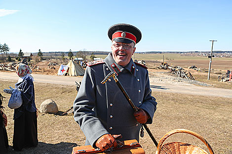 WWI battle reenactment at Stalin Line