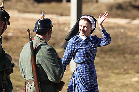 WWI battle reenactment at Stalin Line