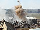 WWI battle reenactment at Stalin Line