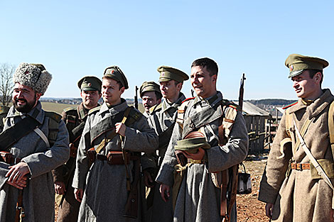 WWI battle reenactment at Stalin Line