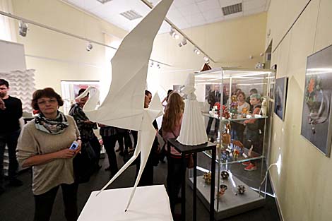 Origami display at Belarus' National History Museum