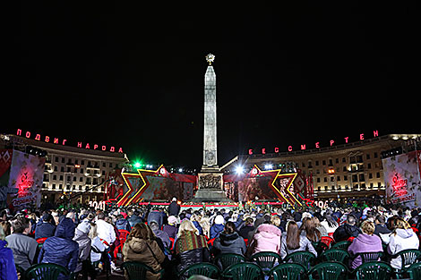 Victory Day firework in Minsk