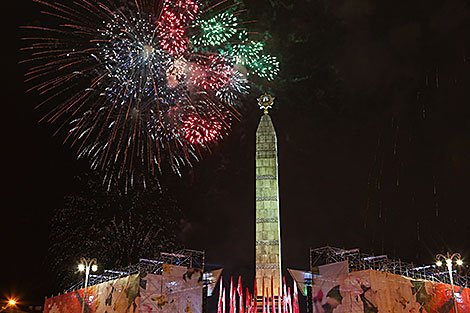 Victory Day firework in Minsk