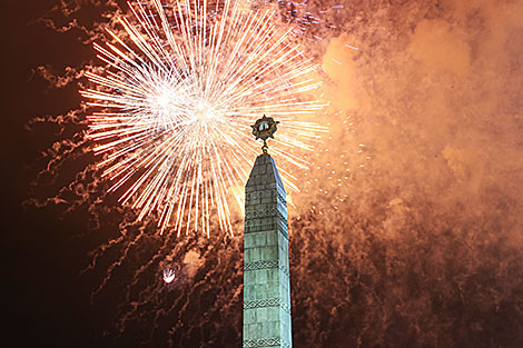 Victory Day firework in Minsk