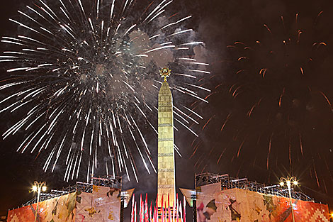 Victory Day firework in Minsk