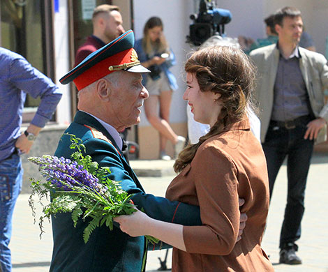 1944 partisan parade reenactment in Minsk