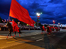 Mass theatrical show Heroic Belarus in Minsk in honor of Independence Day