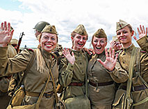 Military history reenactment during Bagration Festival