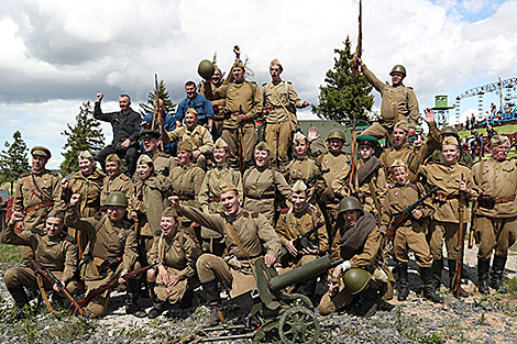 Military history reenactment during Bagration Festival