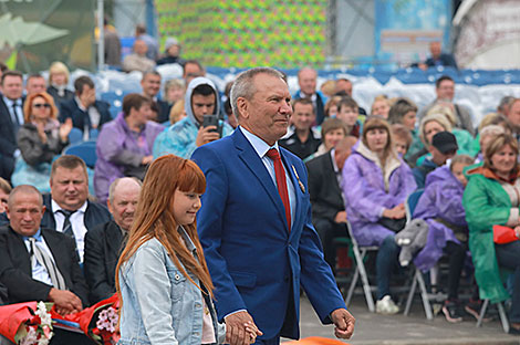 Ceremony to honor the best agricultural workers of Mogilev Oblast in Alexandria