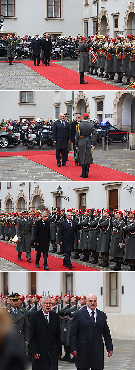 Ceremony of official welcome for the Belarusian President 