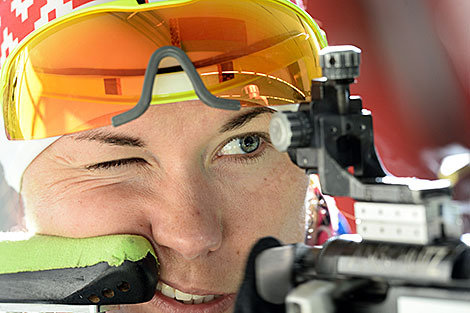 Nadezhda Skardino attends a practice session ahead of the Legends Race in Raubichi