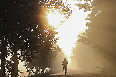 Autumn morning in Brest Oblast 