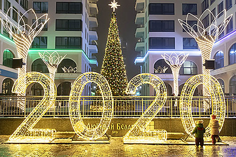 New Year illumination in Minsk