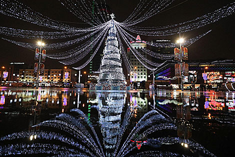 New Year illumination in Minsk