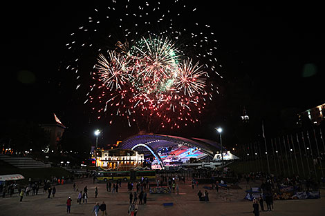 Slavianski Bazaar 2020 in Vitebsk: festive firework