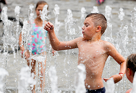 The fountain opened near Gorky Park