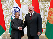 Official visit of Indian President Pranab Mukherjee to Belarus