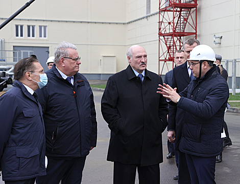 Aleksandr Lukashenko visits the Belarusian nuclear power plant