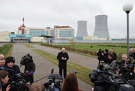 Aleksandr Lukashenko during a talk with media 