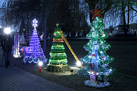 Creative Christmas trees in Grodno