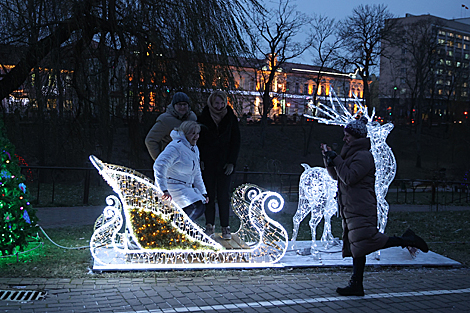 Creative Christmas trees in Grodno