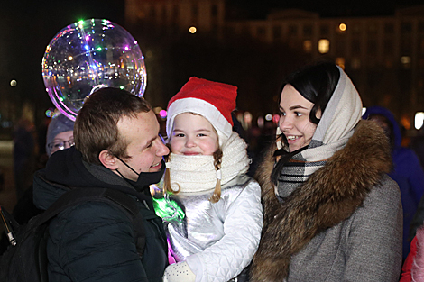 Lighting up of Christmas tree in Mogilev 