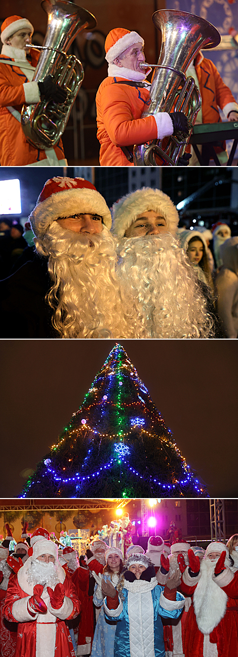 Lighting up of Christmas tree in Vitebsk