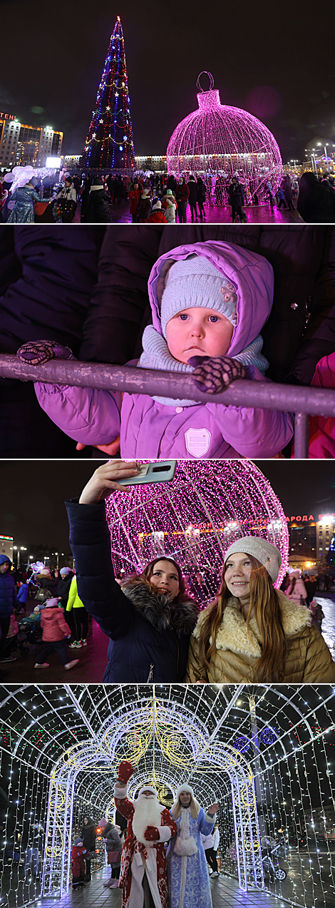 Lighting up of Christmas tree in Vitebsk