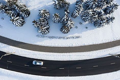 A flyover intersecting roads in Minsk