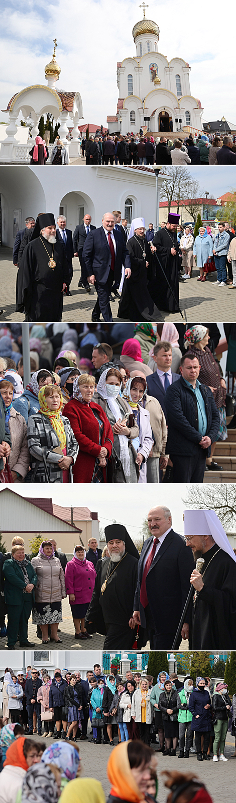 Lukashenko visits church in Turov to mark Easter