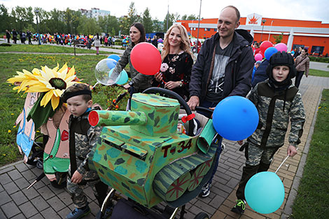 Pram parade in Bobruisk 